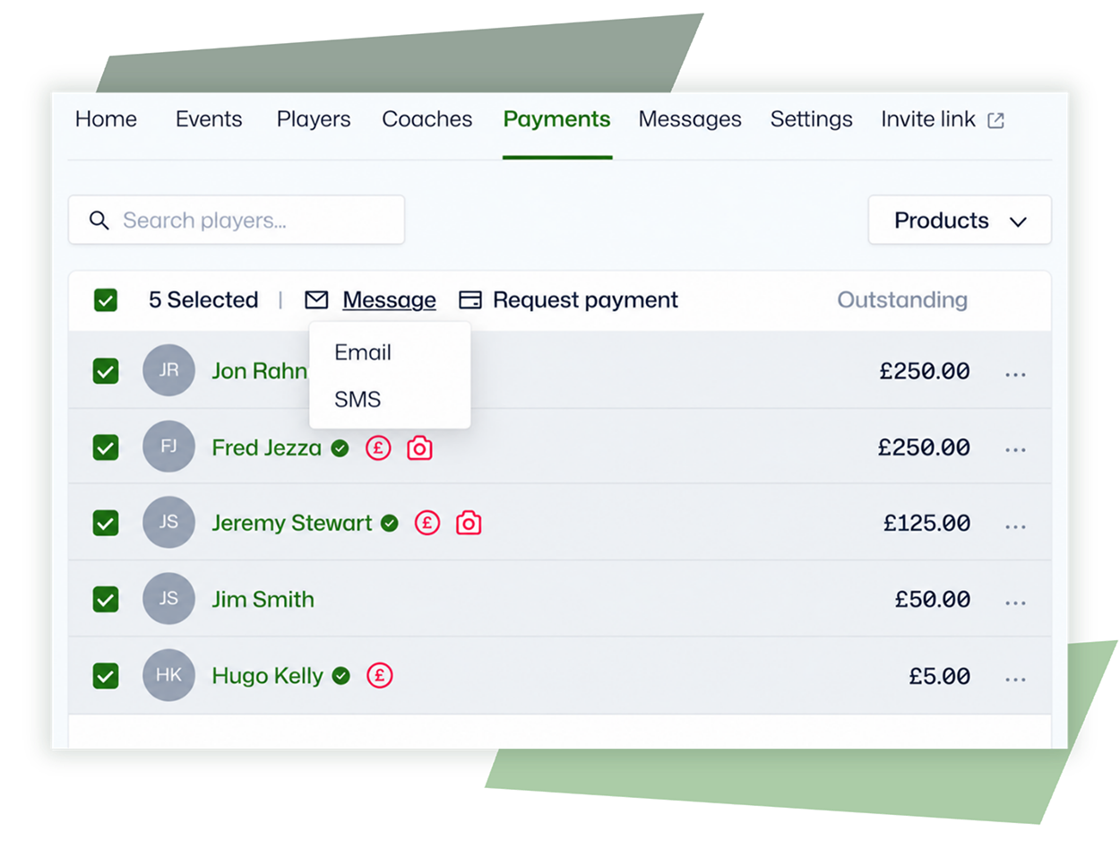 Team management - Take the chasing out of subs Team management - Take the chasing out of subs
